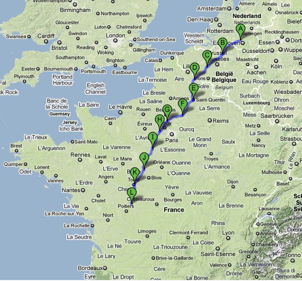 Route tot en met Chatellerault