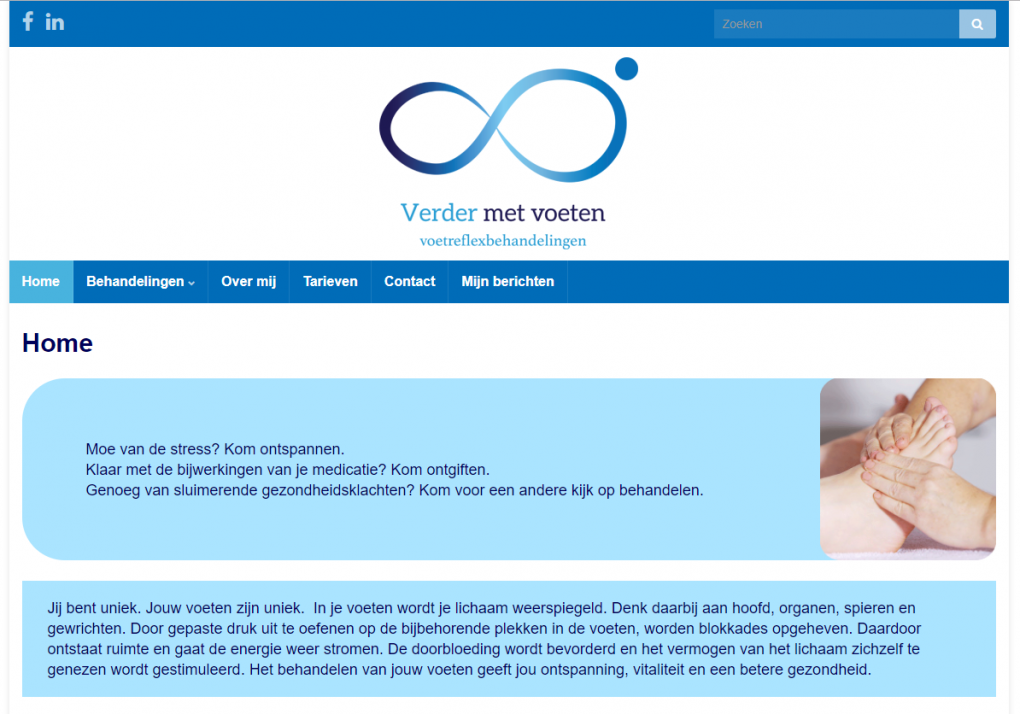 Website www.verdermetvoeten.nl